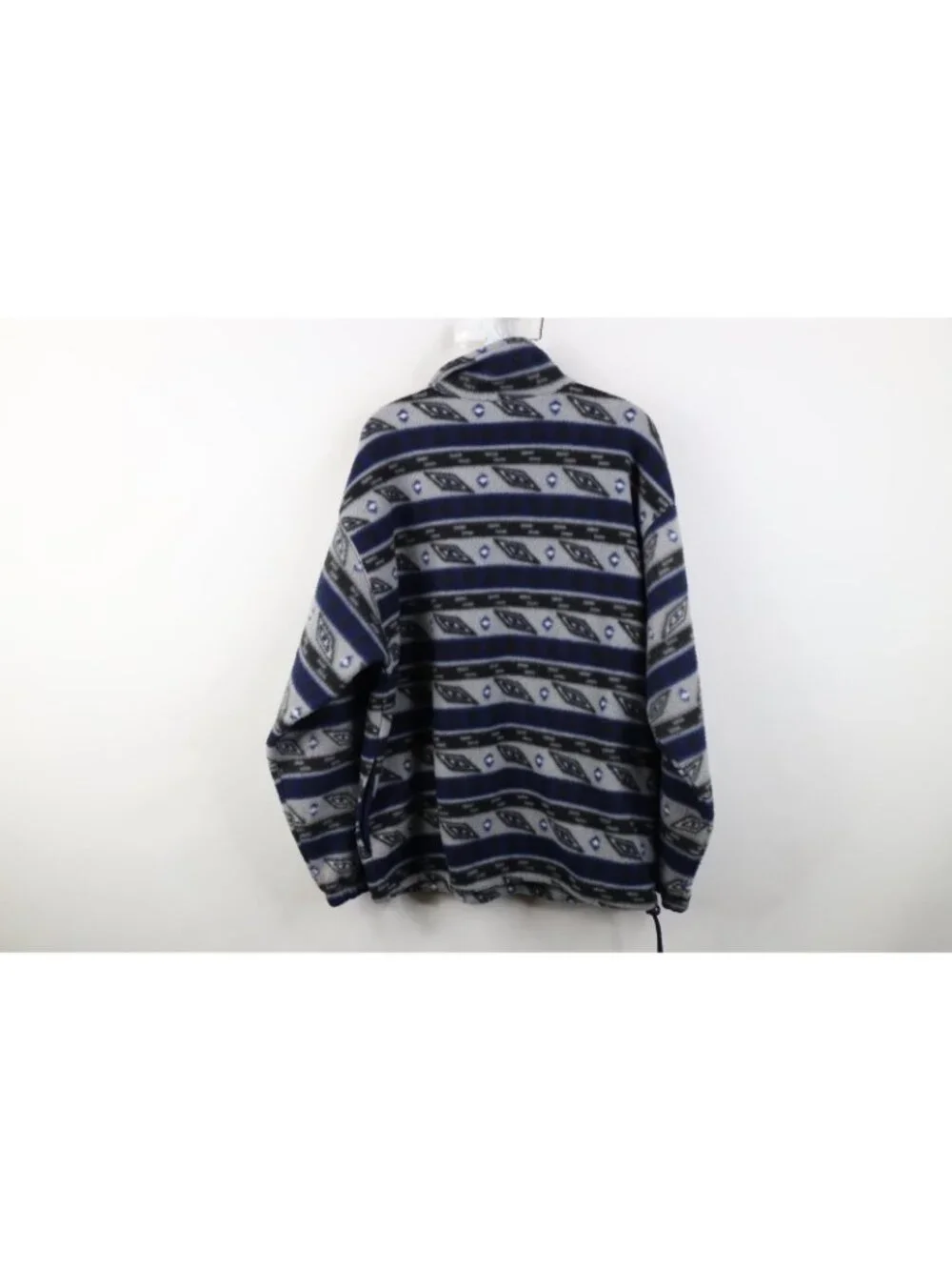Vintage 90s Streetwear Mens Medium Southwestern Aztec 1/4 Zip Fleece Sweater